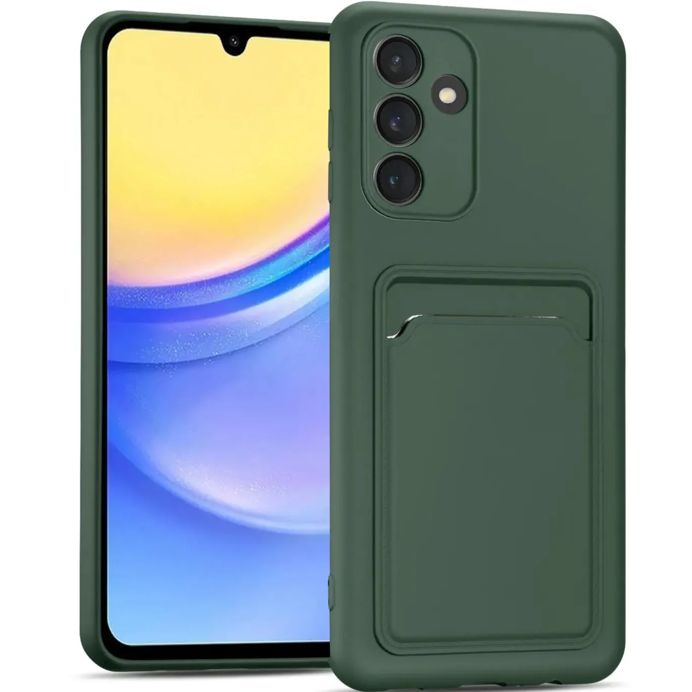 Samsung Galaxy A15 4G / 5G - Silikonhülle mit Kartenfach & Kameraschutz