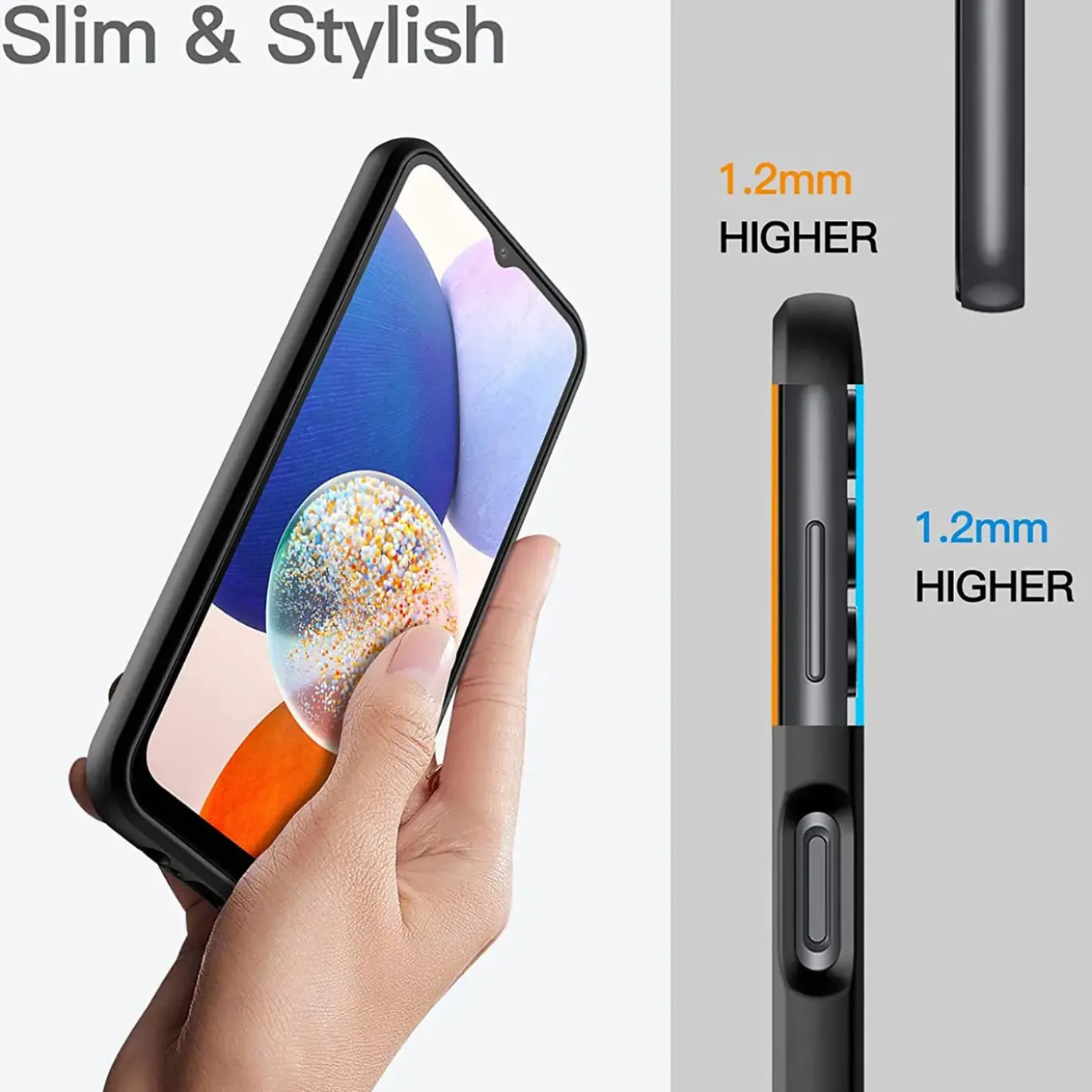 Samsung Galaxy A14 4G / 5G - Slim Silikon Backcover Schwarz