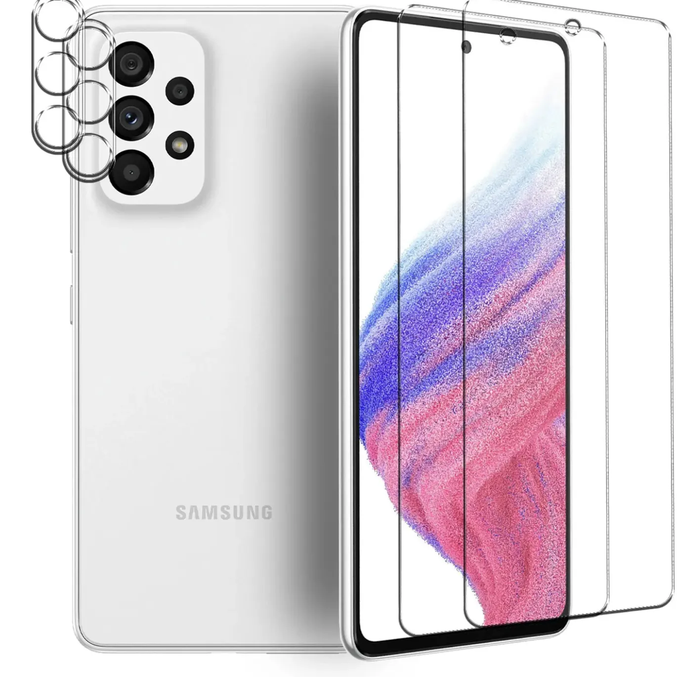 Samsung Galaxy A53 5G - 9H Displayschutzfolie 2x Display & Kamera