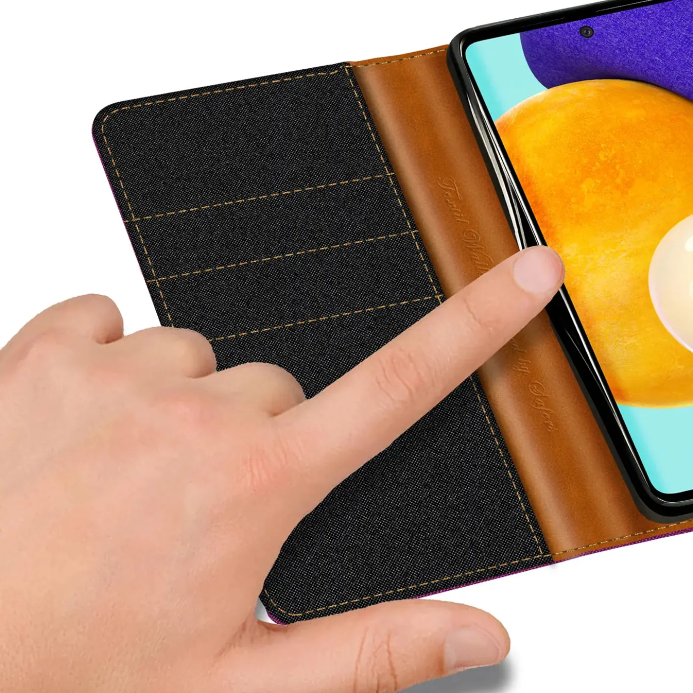 Samsung Galaxy A53 5G - Jeanslook Klapphülle mit Kartenfach