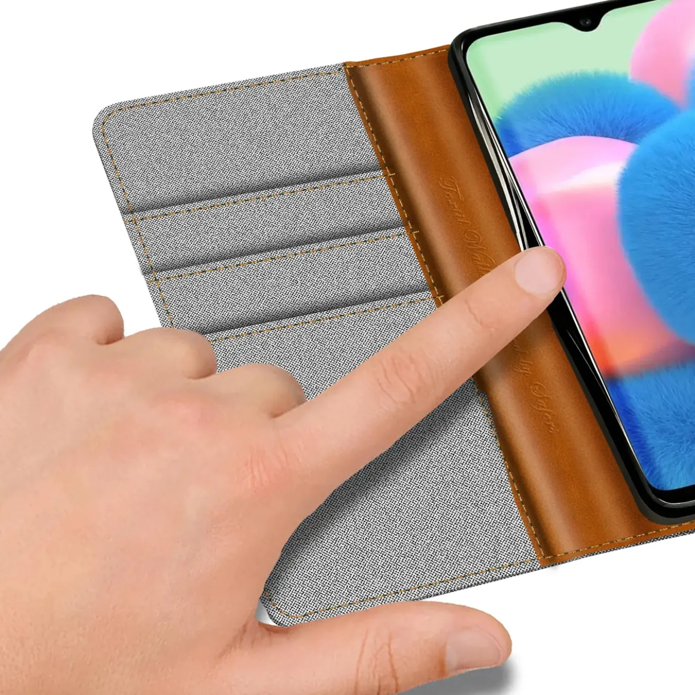 Samsung Galaxy A23 5G - Jeanslook Klapphülle mit Kartenfach