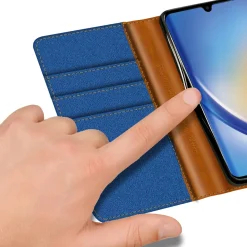Samsung Galaxy A54 5G - Jeanslook Klapphülle mit Kartenfach
