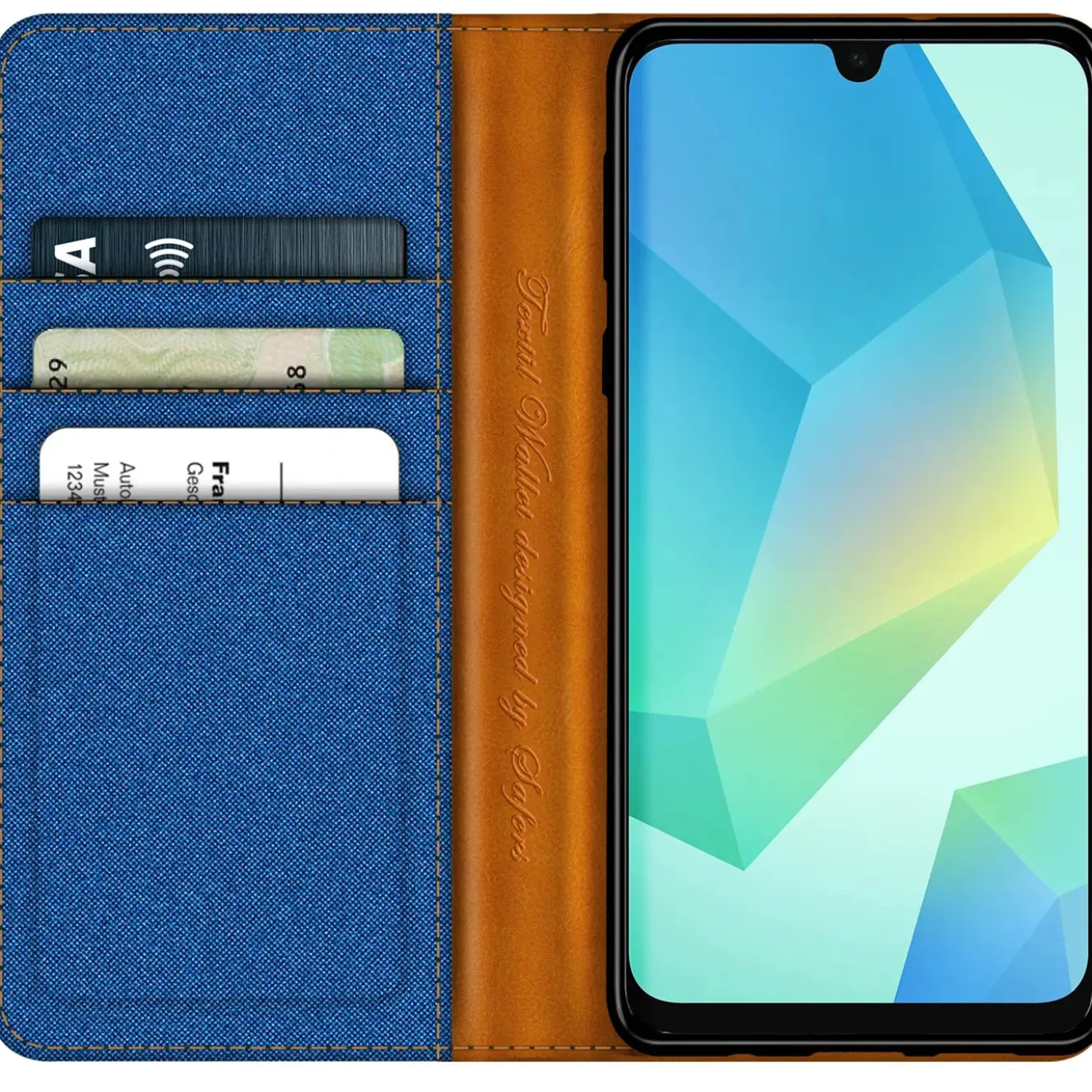 Samsung Galaxy A26 5G - Jeanslook Klapphülle mit Kartenfach