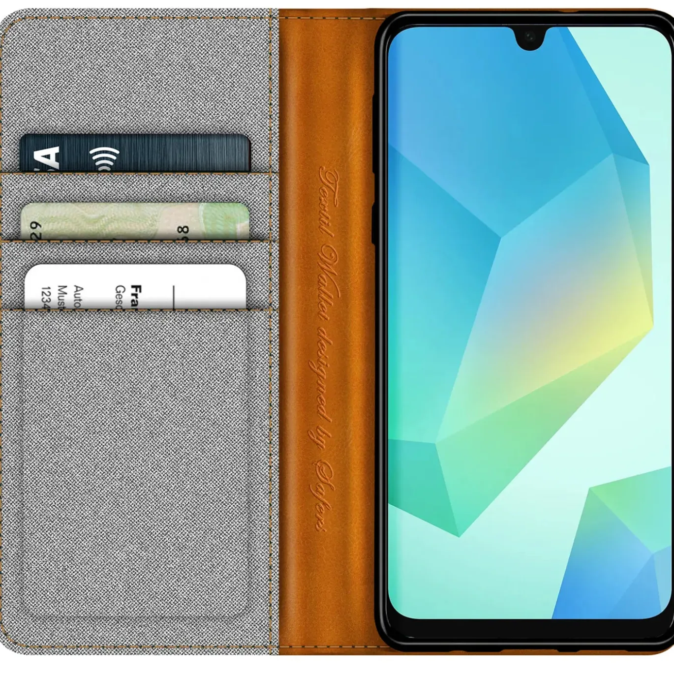 Samsung Galaxy A26 5G - Jeanslook Klapphülle mit Kartenfach