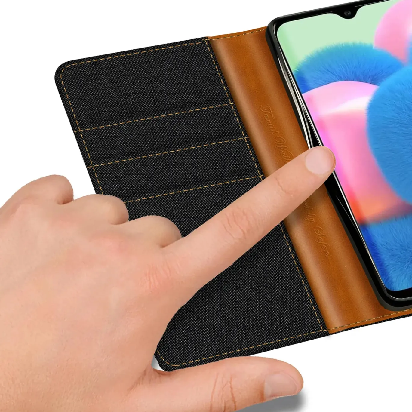 Samsung Galaxy A32 5G - Jeanslook Klapphülle mit Kartenfach