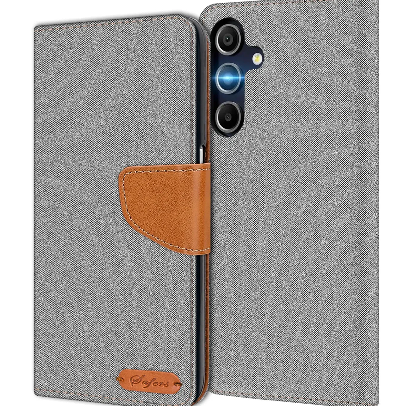 Samsung Galaxy A35 5G - Jeanslook Klapphülle mit Kartenfach