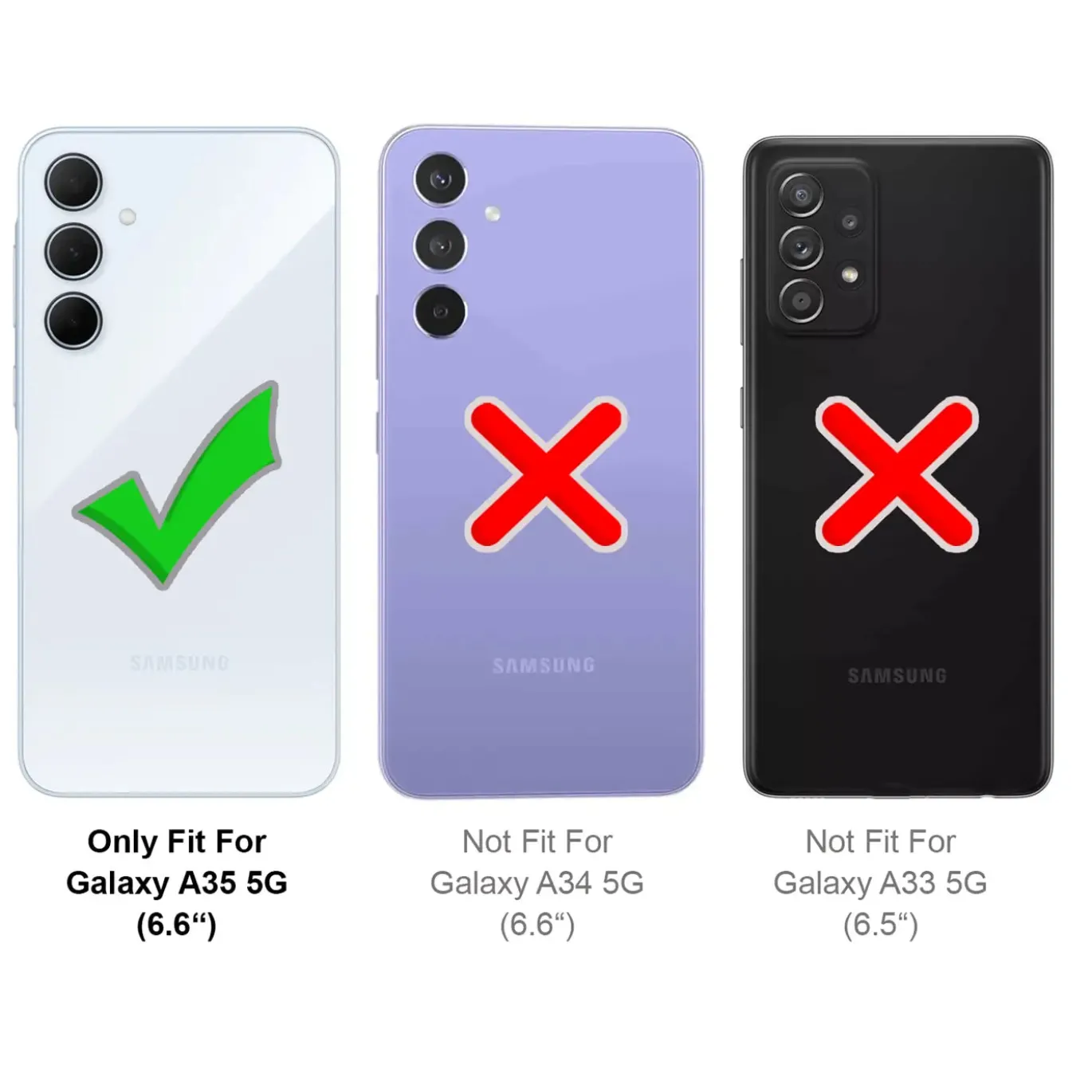 Samsung Galaxy A35 5G - Jeanslook Klapphülle mit Kartenfach
