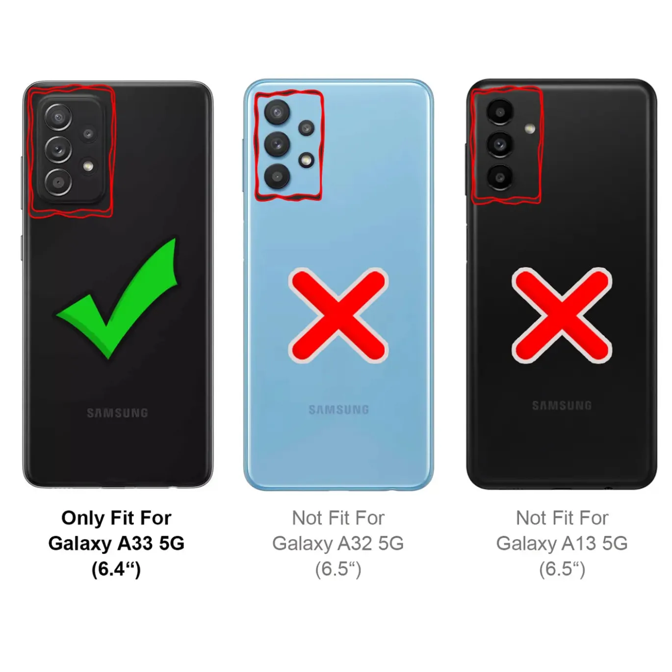Samsung Galaxy A33 5G - Jeanslook Klapphülle mit Kartenfach