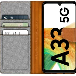 Samsung Galaxy A33 5G - Jeanslook Klapphülle mit Kartenfach
