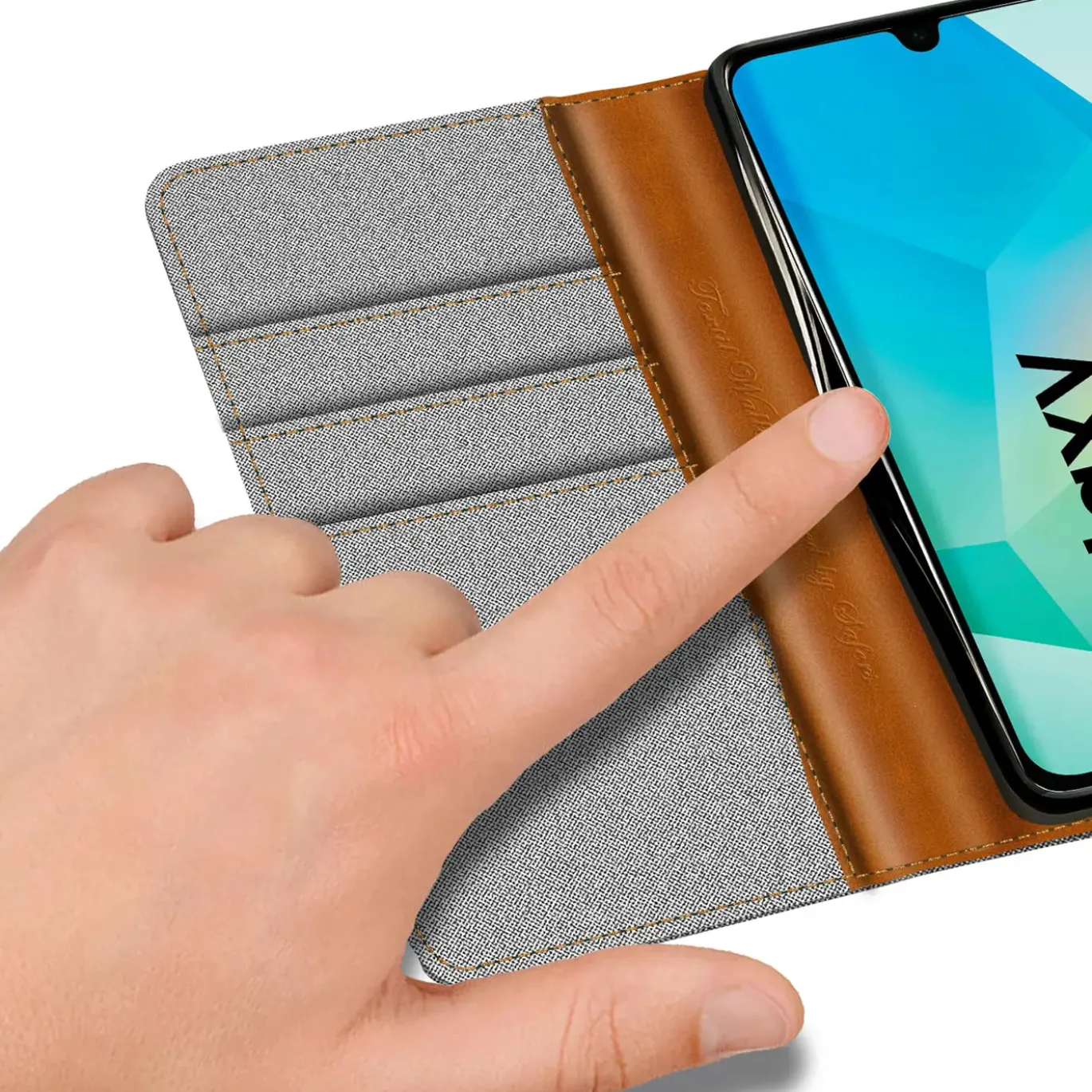 Samsung Galaxy A17 5G - Jeanslook Klapphülle mit Kartenfach