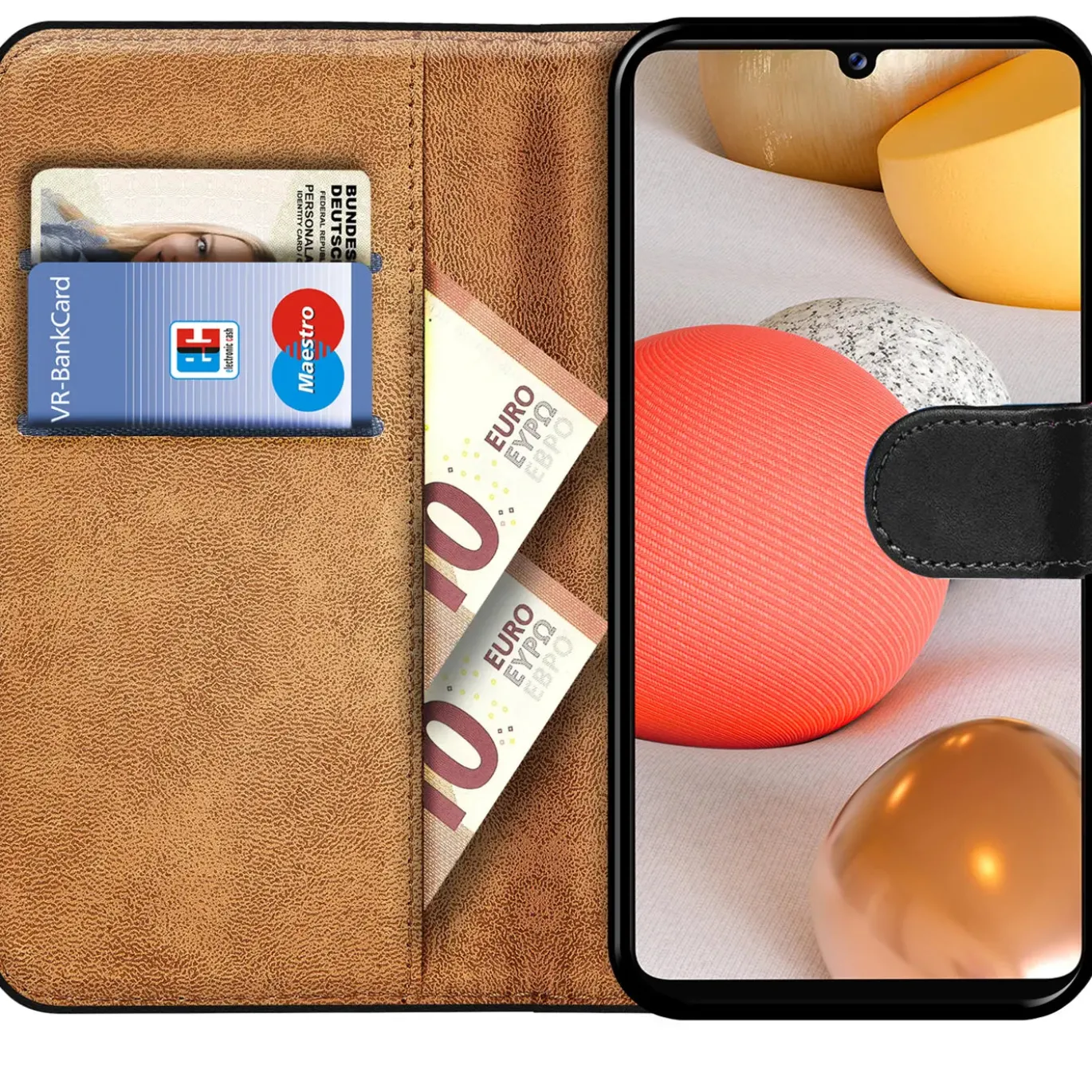 Samsung Galaxy A42 5G - Klapphülle mit Kartenfächern