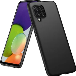 Samsung Galaxy A22 4G / M32 / M22 - Slim Silikon Backcover Schwarz