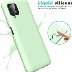 Samsung Galaxy A22 4G / M32 / M22 - Silikon Case mit Mikrofaser-Innenseite