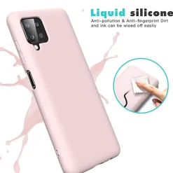 Samsung Galaxy A22 4G / M32 / M22 - Silikon Case mit Mikrofaser-Innenseite