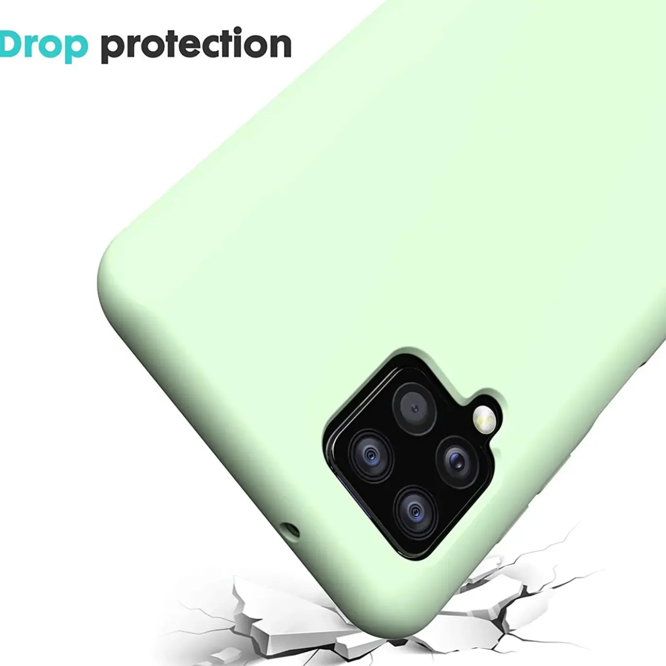 Samsung Galaxy A22 4G / M32 / M22 - Silikon Case mit Mikrofaser-Innenseite