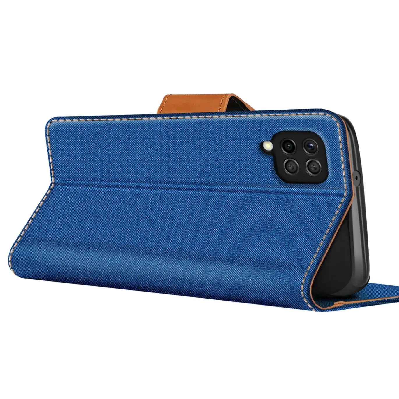 Samsung Galaxy A22 4G / M32 / M22 - Jeanslook Klapphülle mit Kartenfach