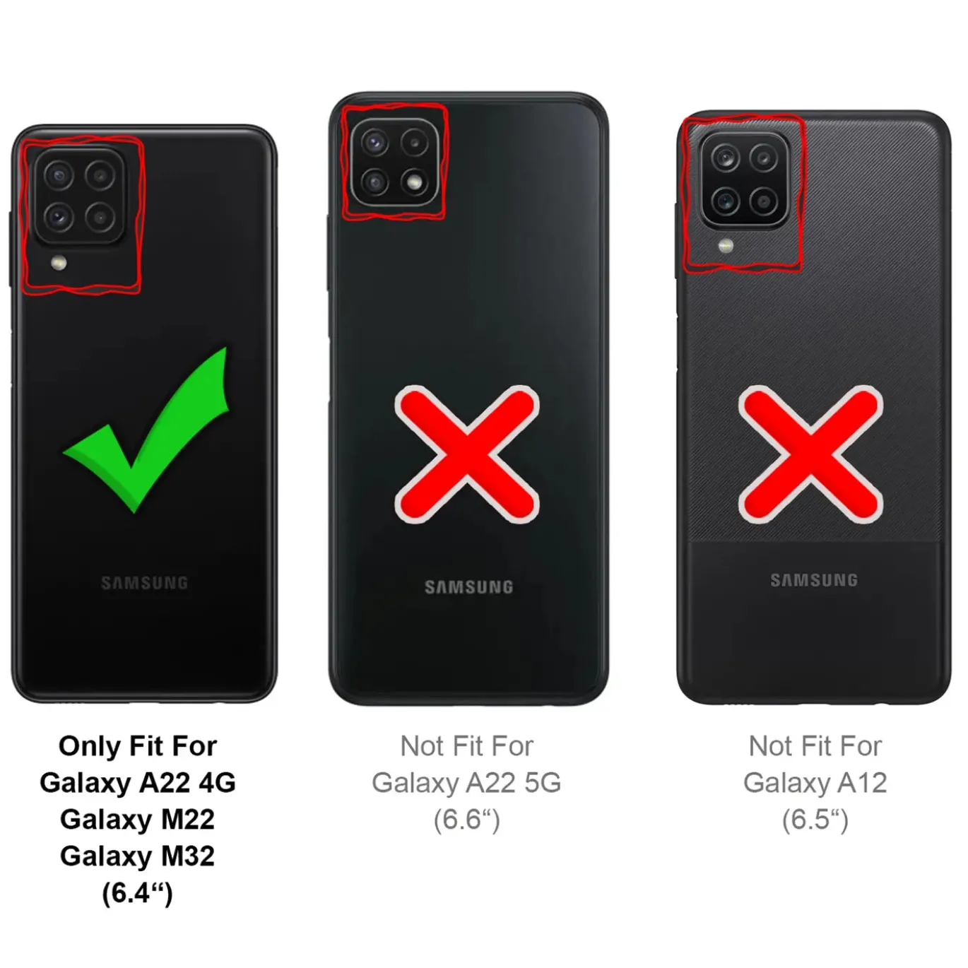 Samsung Galaxy A22 4G / M32 / M22 - Robuste Klapphülle mit RFID Block