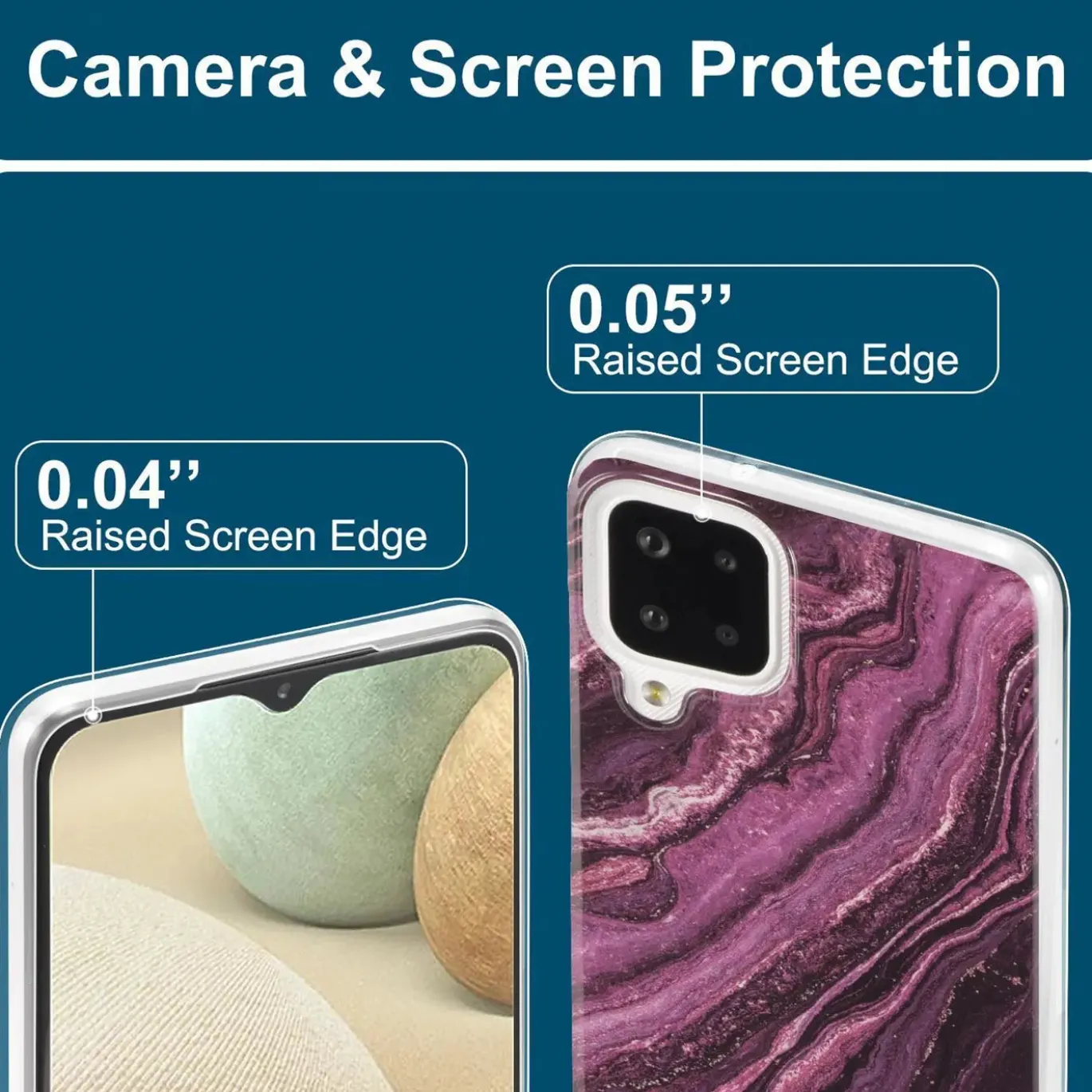 Samsung Galaxy A22 4G / M32 / M22 - Marmor & Sand Design Hülle