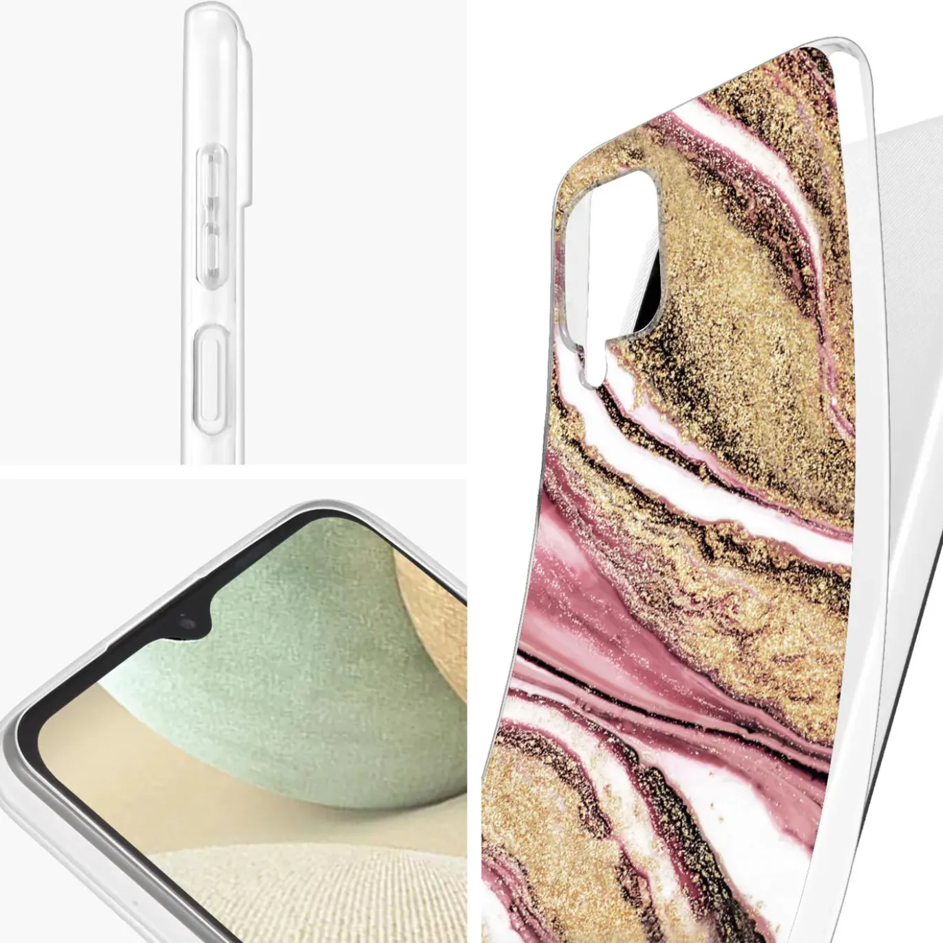 Samsung Galaxy A22 4G / M32 / M22 - Marmor & Sand Design Hülle