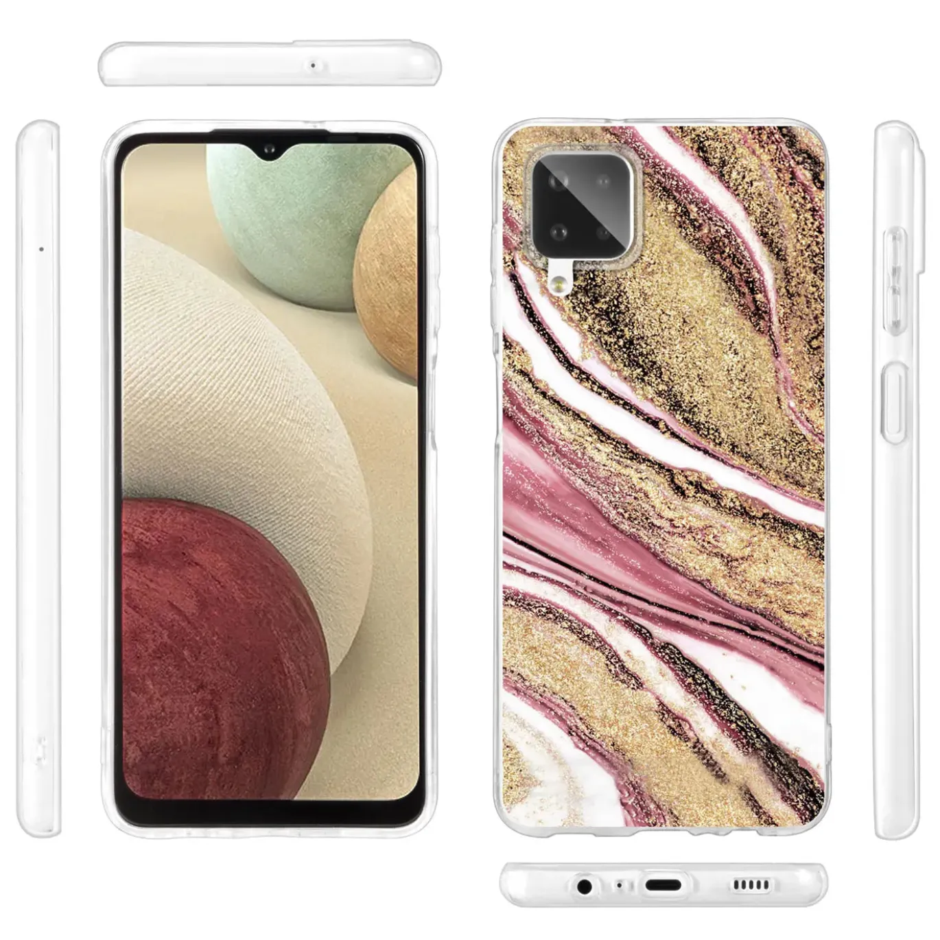 Samsung Galaxy A22 4G / M32 / M22 - Marmor & Sand Design Hülle