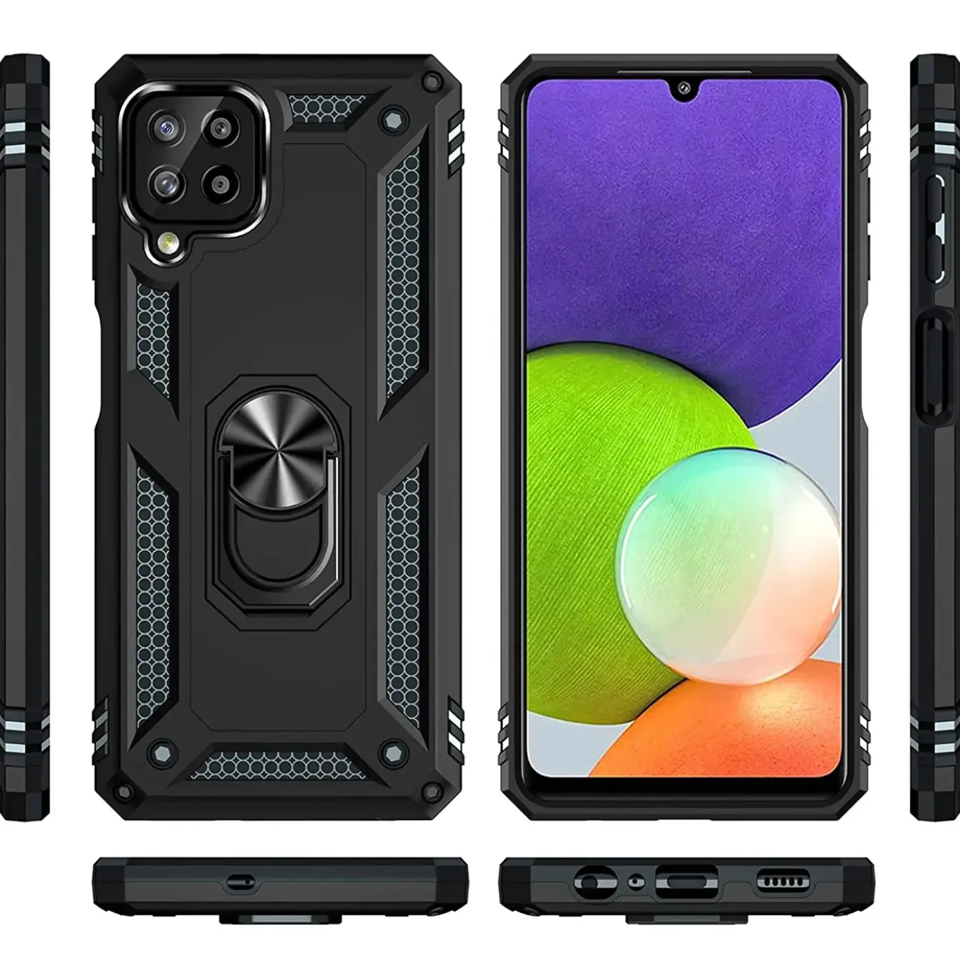 Samsung Galaxy A22 4G / M32 / M22 - Outdoor Hardcase mit Ringhalter