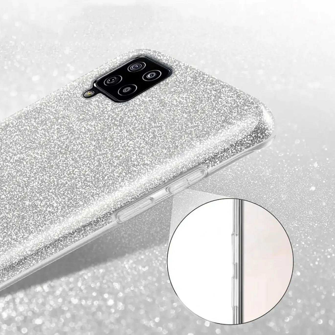 Samsung Galaxy A22 4G / M32 / M22 - Glitzer TPU Hülle