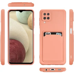Samsung Galaxy A22 4G / M32 / M22 - Silikonhülle mit Kartenfach & Kameraschutz