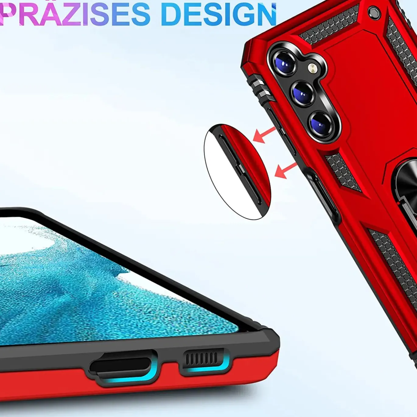 Samsung Galaxy A34 5G - Outdoor Hardcase mit Ringhalter