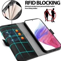 Samsung Galaxy A54 5G - Robuste Klapphülle mit RFID Block