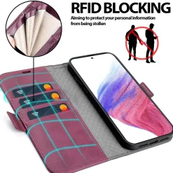 Samsung Galaxy A54 5G - Robuste Klapphülle mit RFID Block