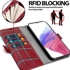 Samsung Galaxy A54 5G - Robuste Klapphülle mit RFID Block