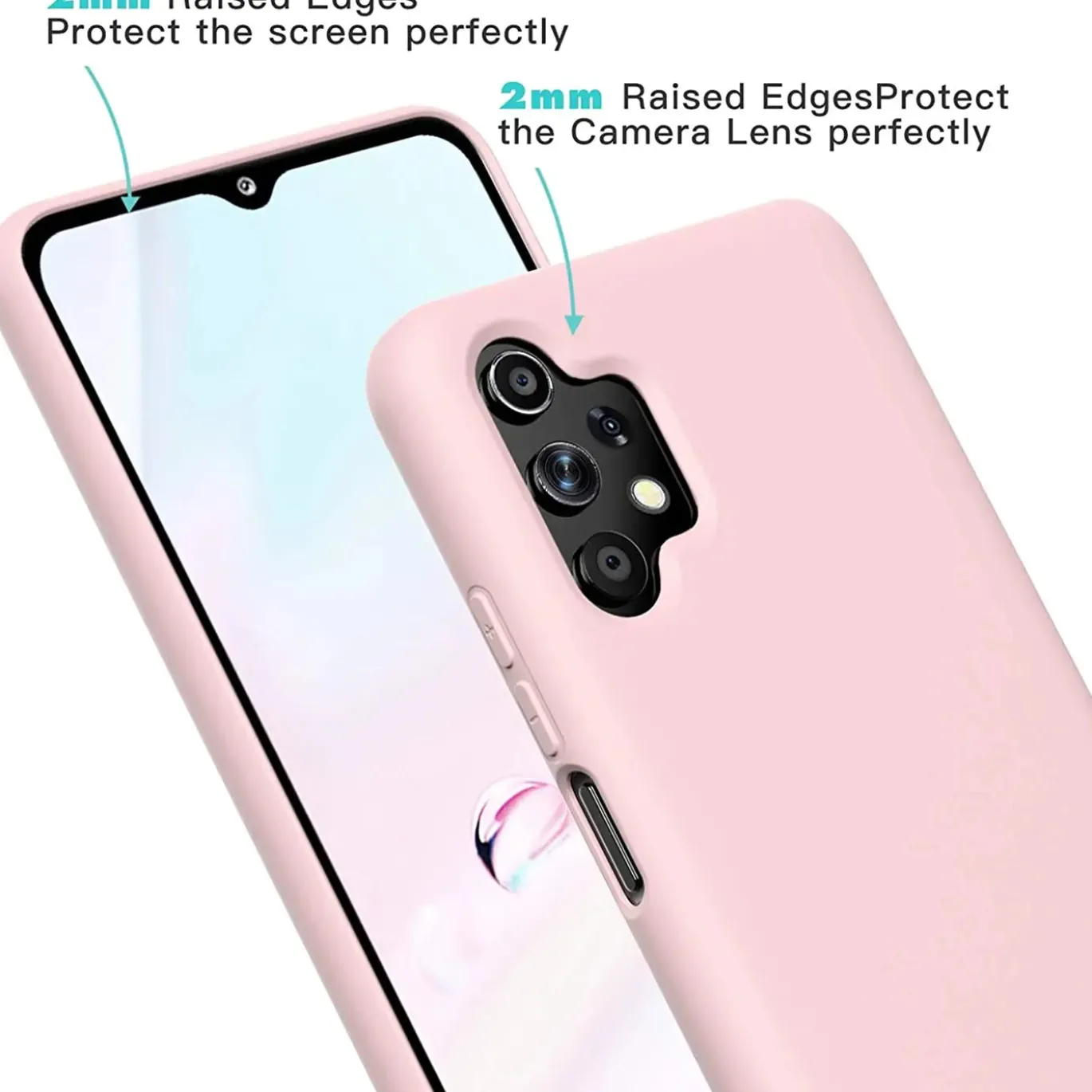 Samsung Galaxy A32 5G - Silikon Case mit Mikrofaser-Innenseite