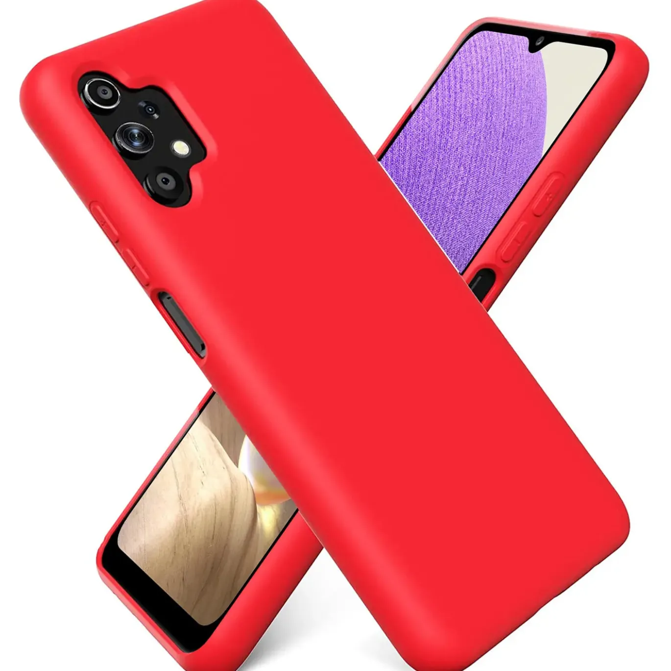 Samsung Galaxy A32 5G - Silikon Case mit Mikrofaser-Innenseite