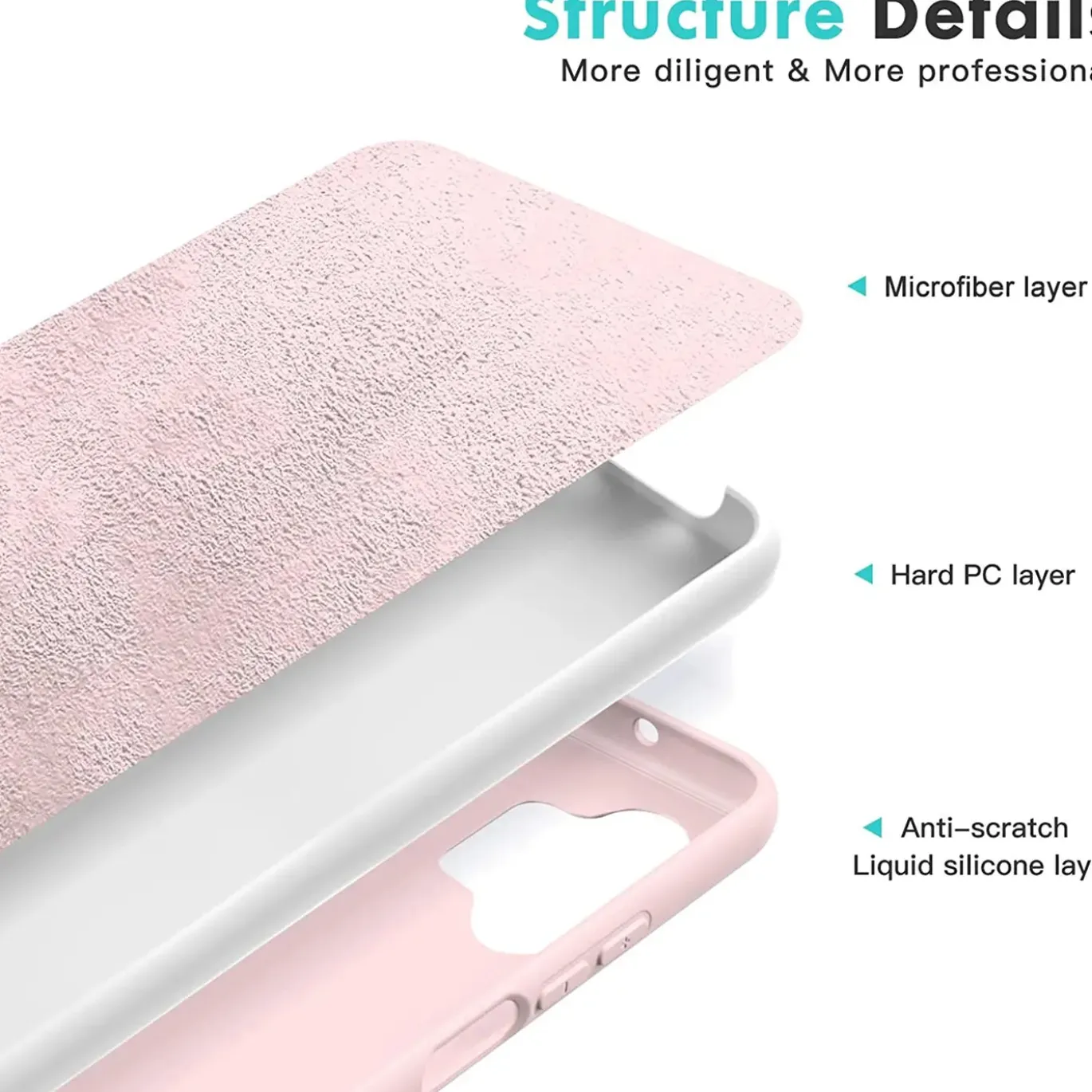 Samsung Galaxy A32 5G - Silikon Case mit Mikrofaser-Innenseite