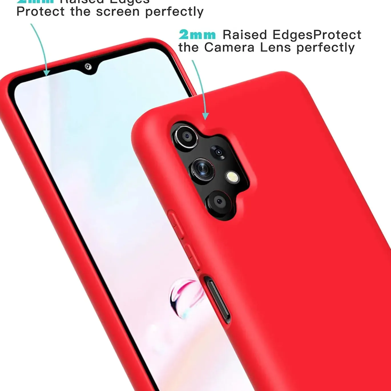 Samsung Galaxy A32 5G - Silikon Case mit Mikrofaser-Innenseite