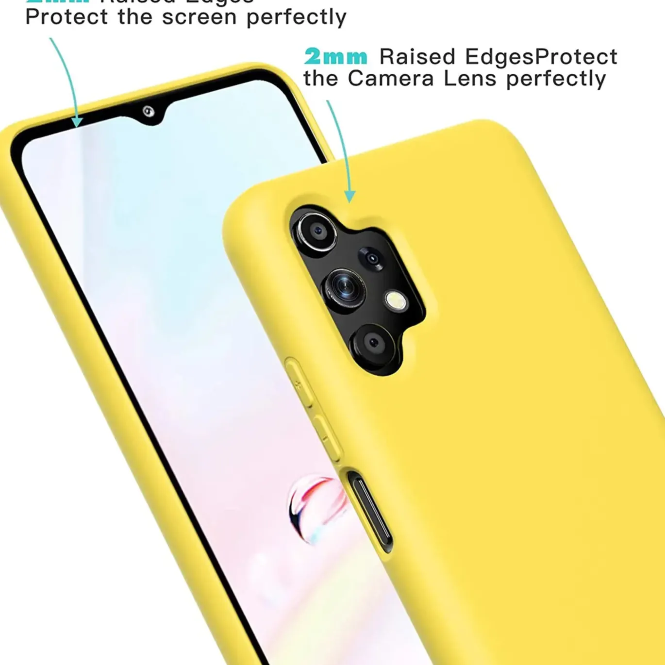 Samsung Galaxy A32 5G - Silikon Case mit Mikrofaser-Innenseite