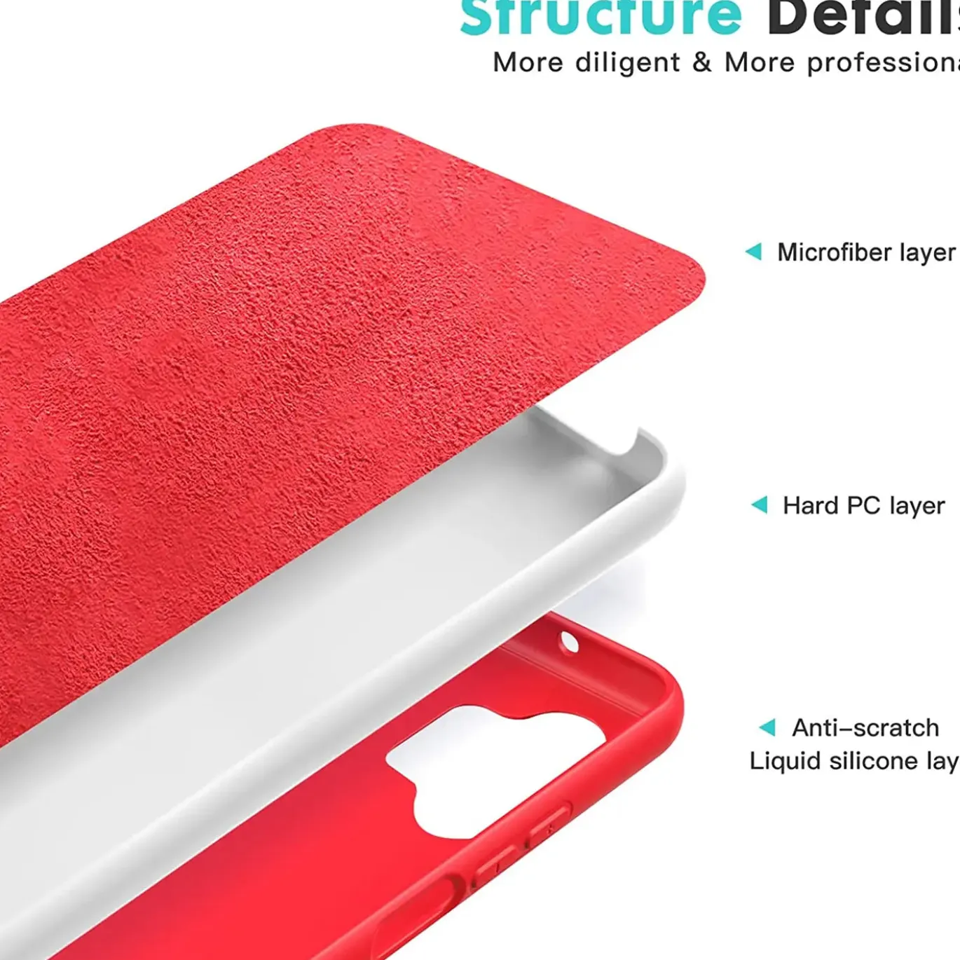 Samsung Galaxy A32 5G - Silikon Case mit Mikrofaser-Innenseite