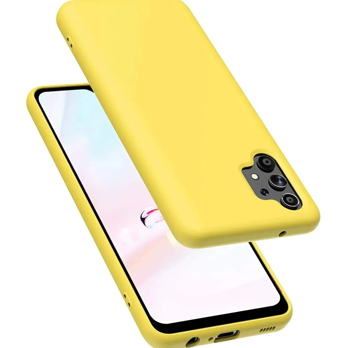 Samsung Galaxy A32 5G - Silikon Case mit Mikrofaser-Innenseite