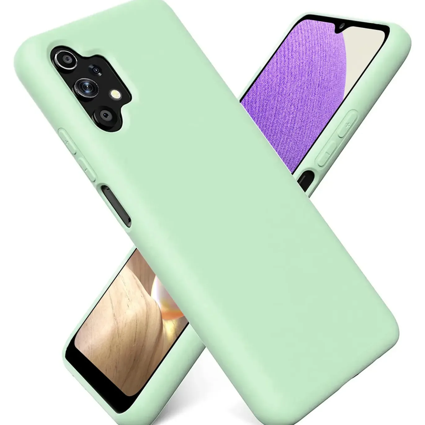 Samsung Galaxy A32 5G - Silikon Case mit Mikrofaser-Innenseite