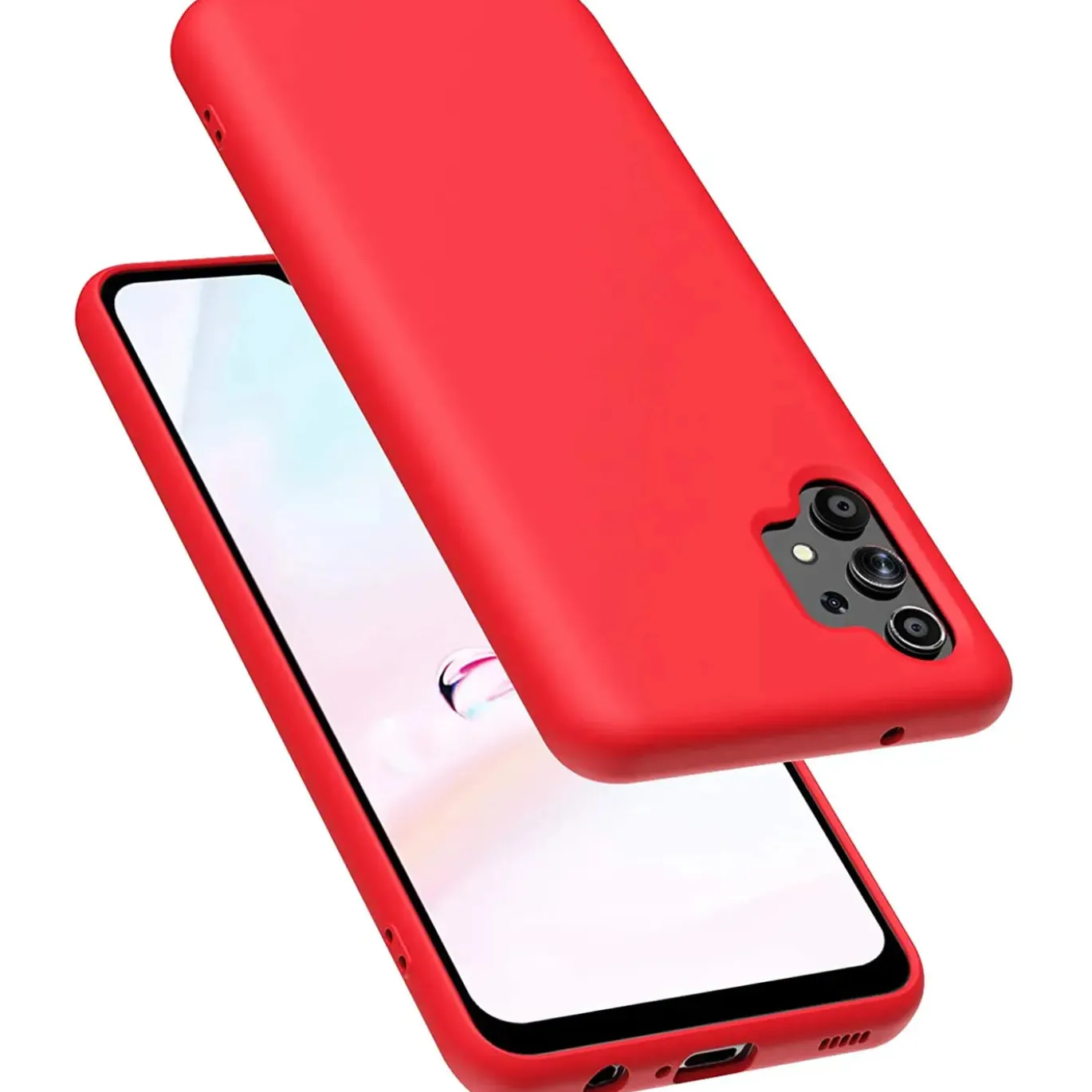 Samsung Galaxy A32 5G - Silikon Case mit Mikrofaser-Innenseite