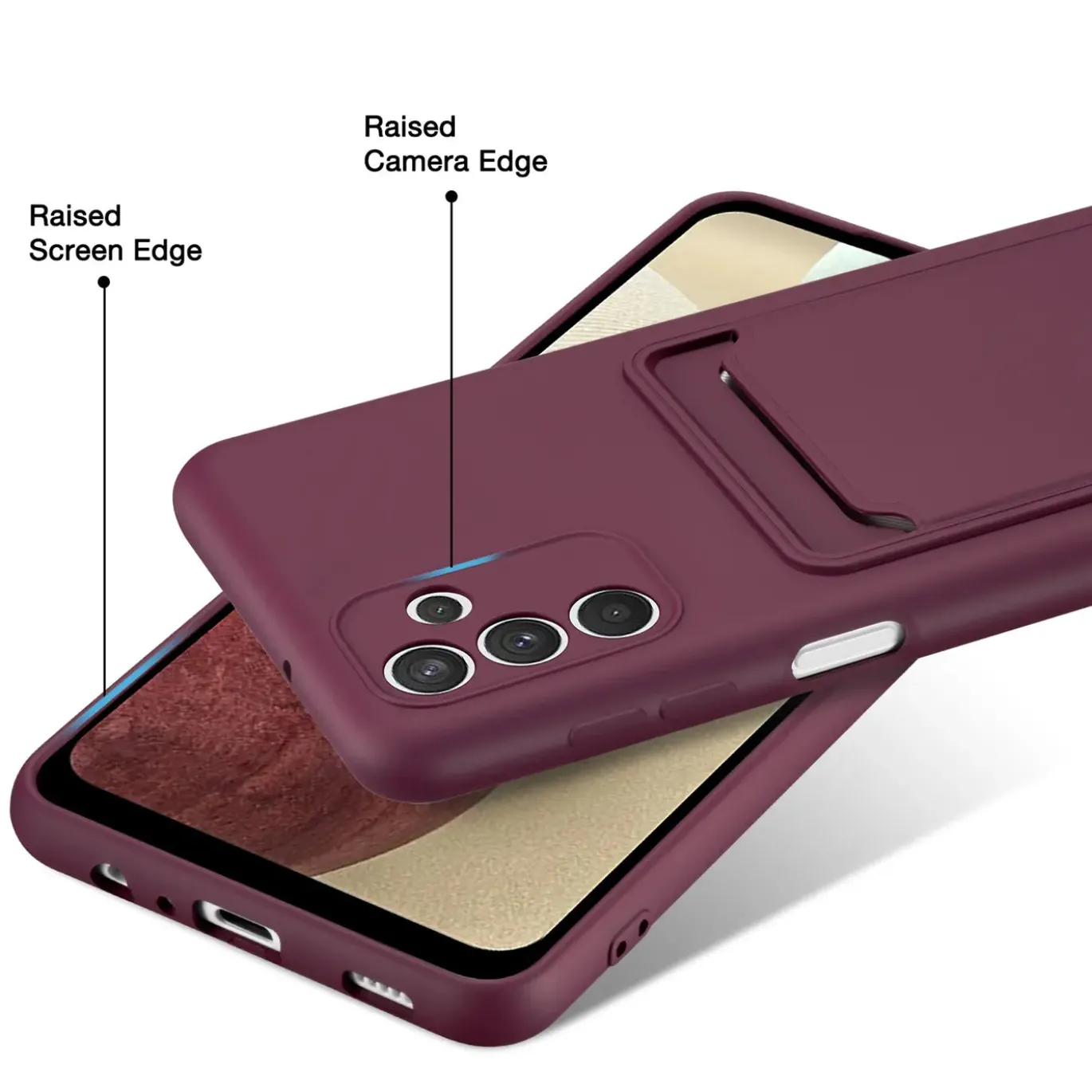 Samsung Galaxy A55 5G - Silikonhülle mit Kartenfach & Kameraschutz