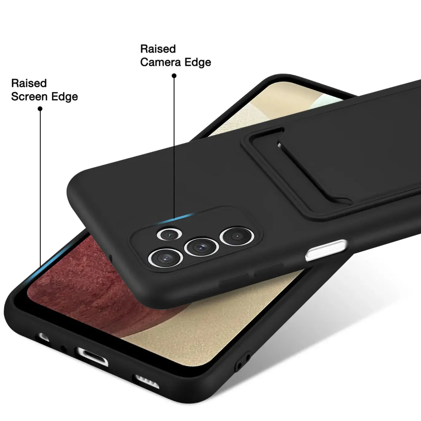 Samsung Galaxy A55 5G - Silikonhülle mit Kartenfach & Kameraschutz