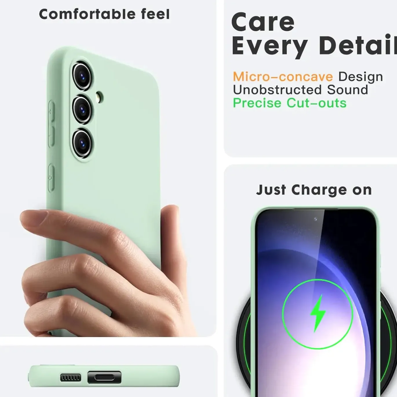 Samsung Galaxy A16 5G - Silikon Case mit Mikrofaser-Innenseite