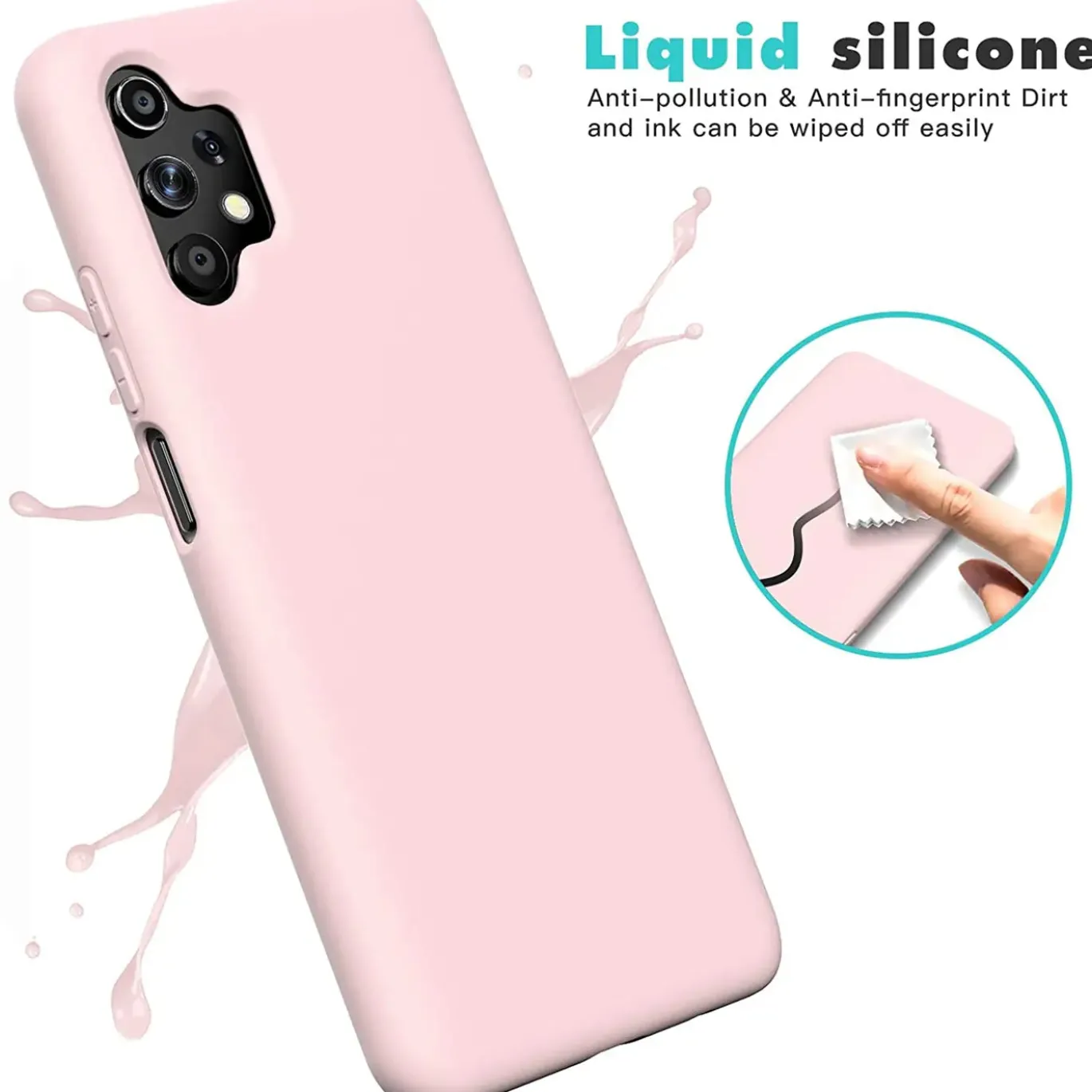 Samsung Galaxy A13 4G - Silikon Case mit Mikrofaser-Innenseite