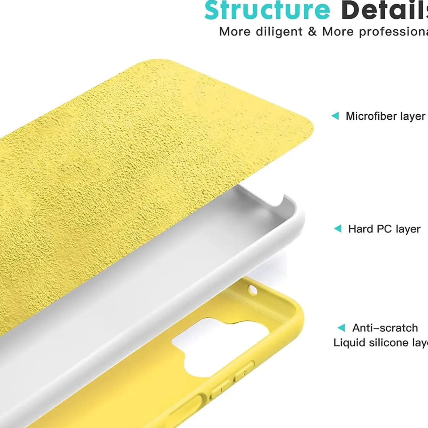 Samsung Galaxy A13 4G - Silikon Case mit Mikrofaser-Innenseite