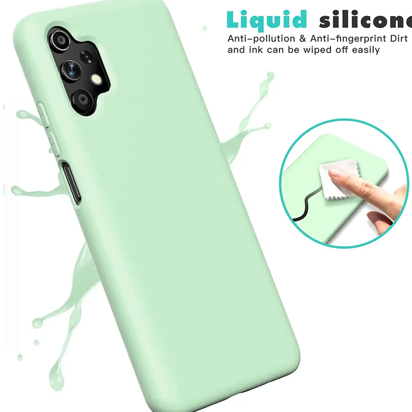 Samsung Galaxy A13 4G - Silikon Case mit Mikrofaser-Innenseite