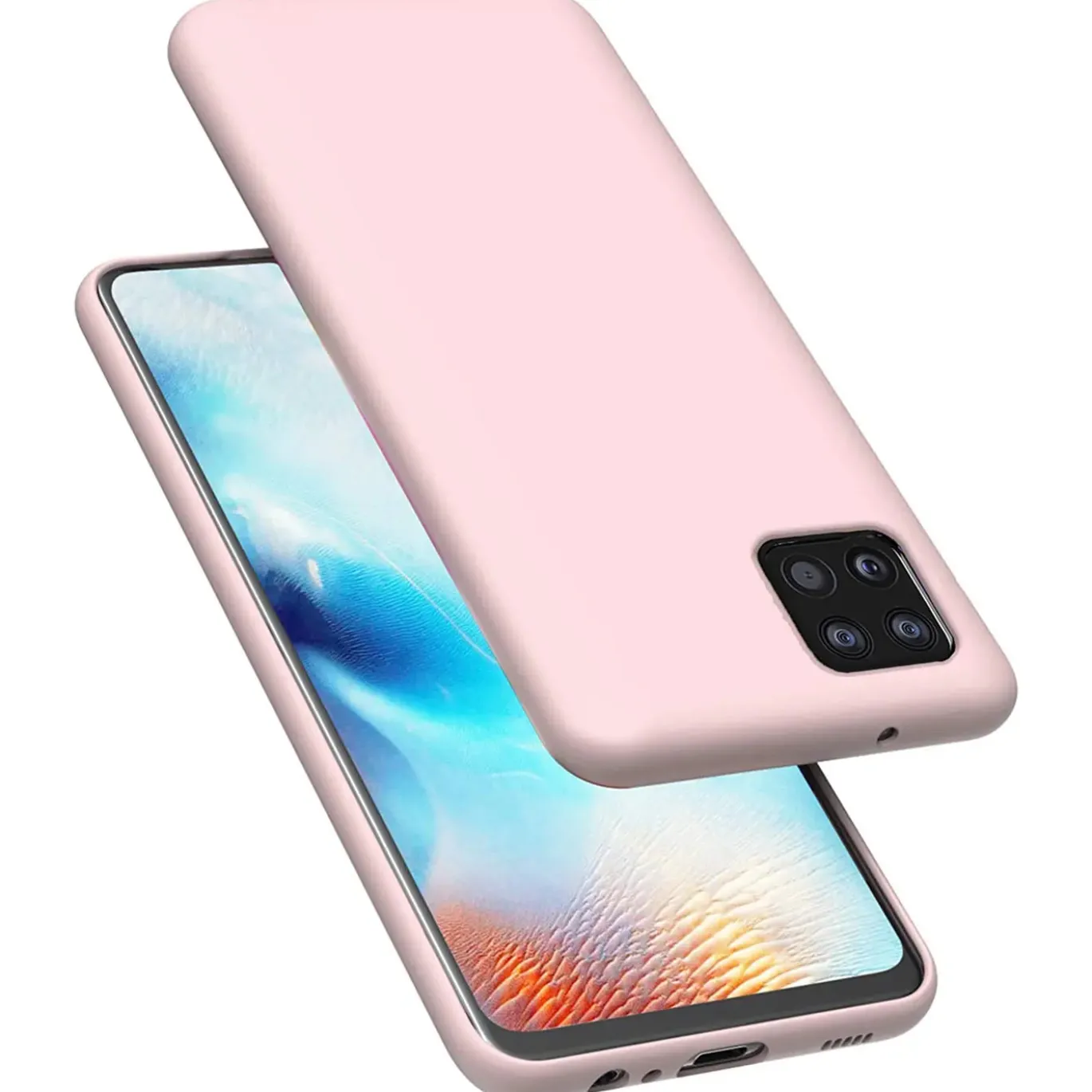 Samsung Galaxy A22 5G - Silikon Case mit Mikrofaser-Innenseite