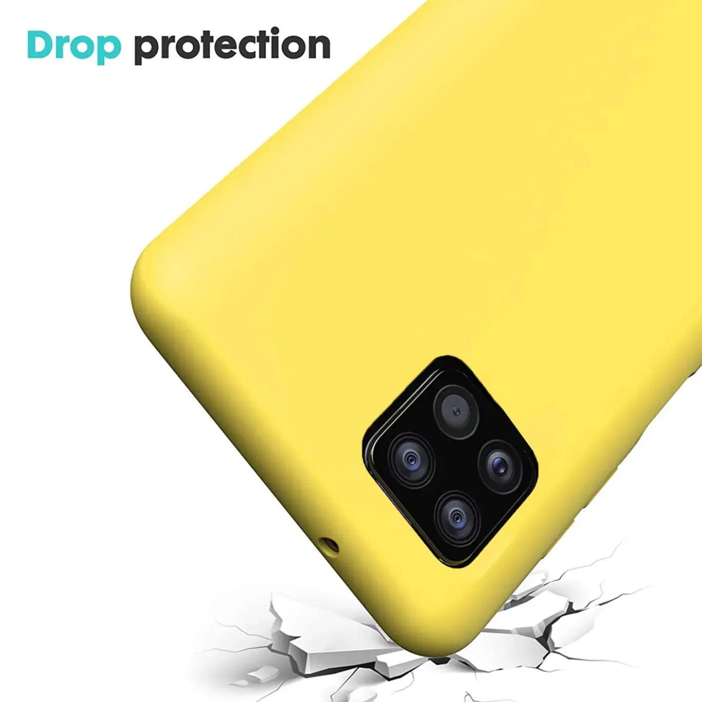 Samsung Galaxy A22 5G - Silikon Case mit Mikrofaser-Innenseite