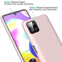 Samsung Galaxy A22 5G - Silikon Case mit Mikrofaser-Innenseite