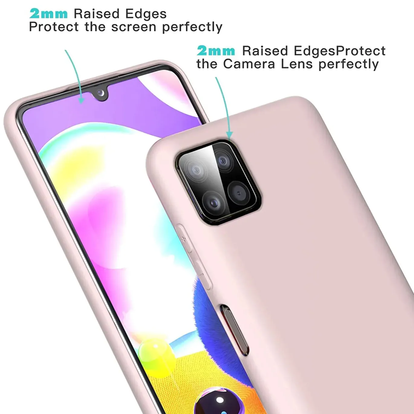 Samsung Galaxy A22 5G - Silikon Case mit Mikrofaser-Innenseite